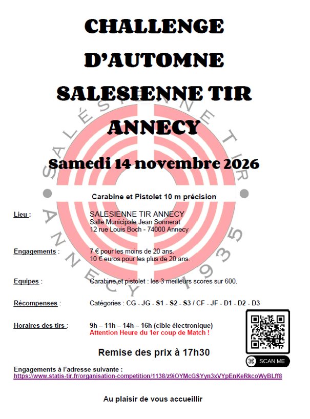CHALLENGE D'AUTOMNE - SALESIENNE TIR