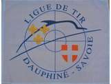 Drapeau de la Ligue - fond blanc avec logo de la Ligue de tir Dauphiné Savoie - 90x70 cm - 100% polyester